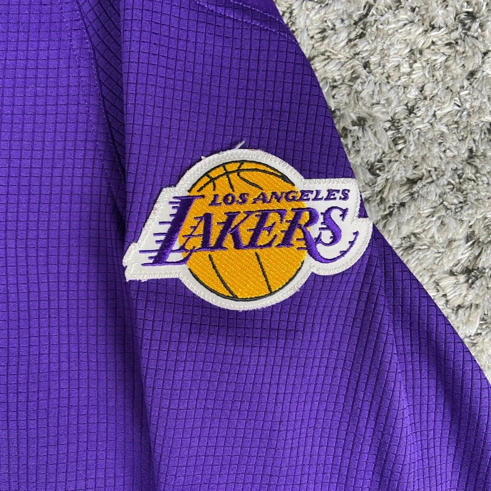 Adidas Los Angeles Lakers Warmup Shirt Mens L Purple Long Sleeve NBA‎ Basketball
